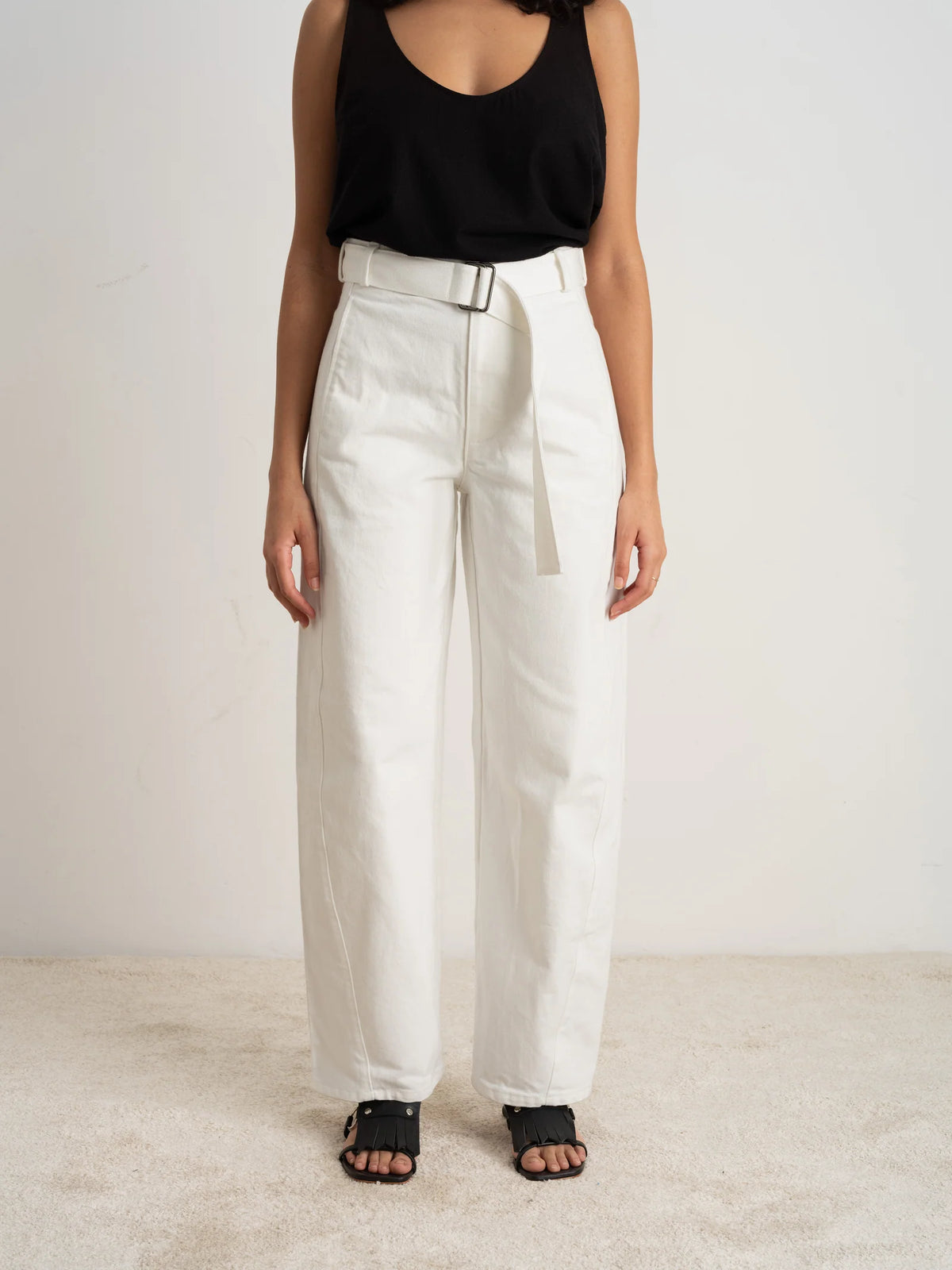 Trouser Sewing Pattern in PDF Format for a High Waist and Sculptural Leg Shape, Including Both Size Ranges