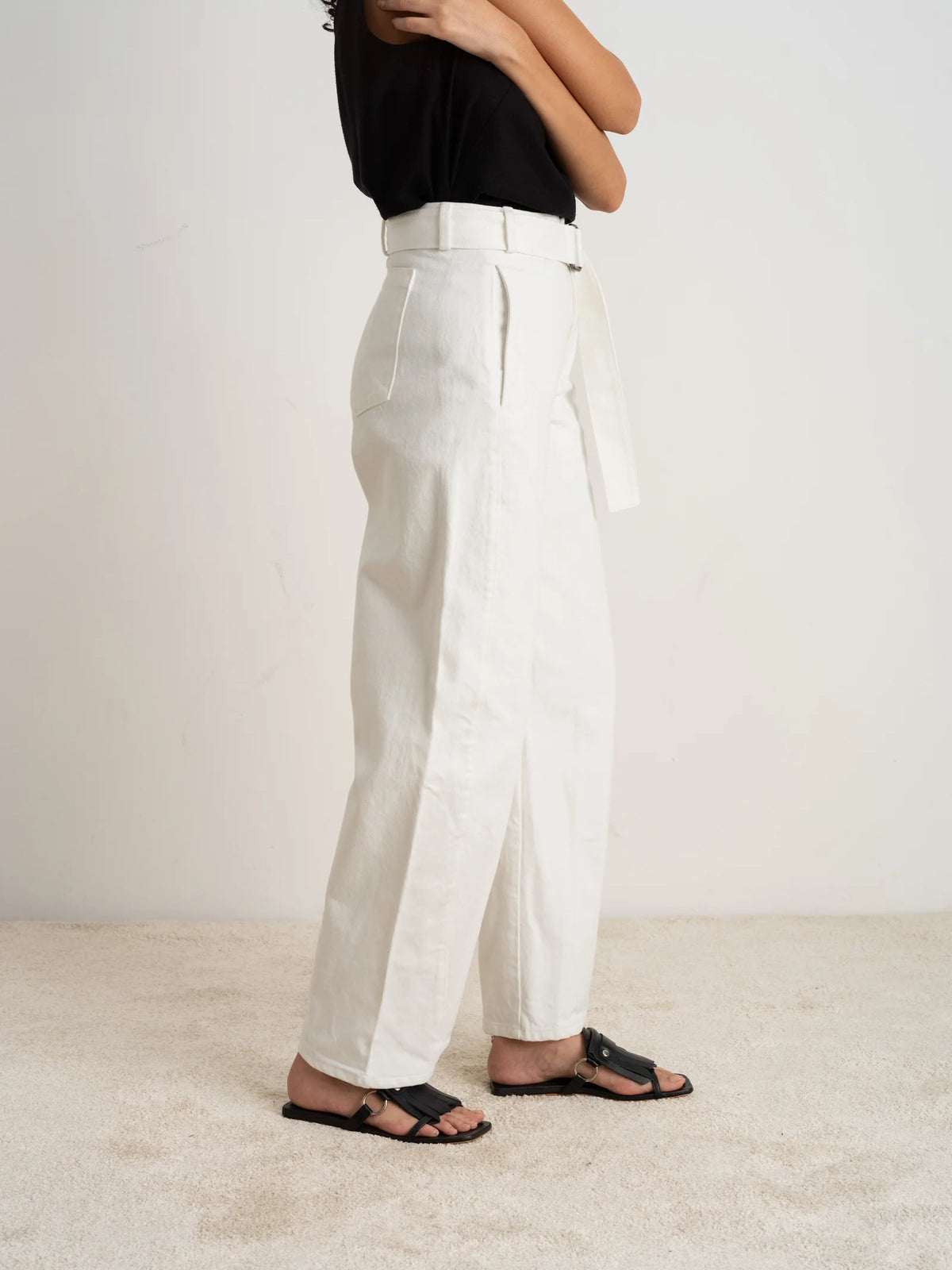 Trouser Sewing Pattern in PDF Format for a High Waist and Sculptural Leg Shape, Including Both Size Ranges