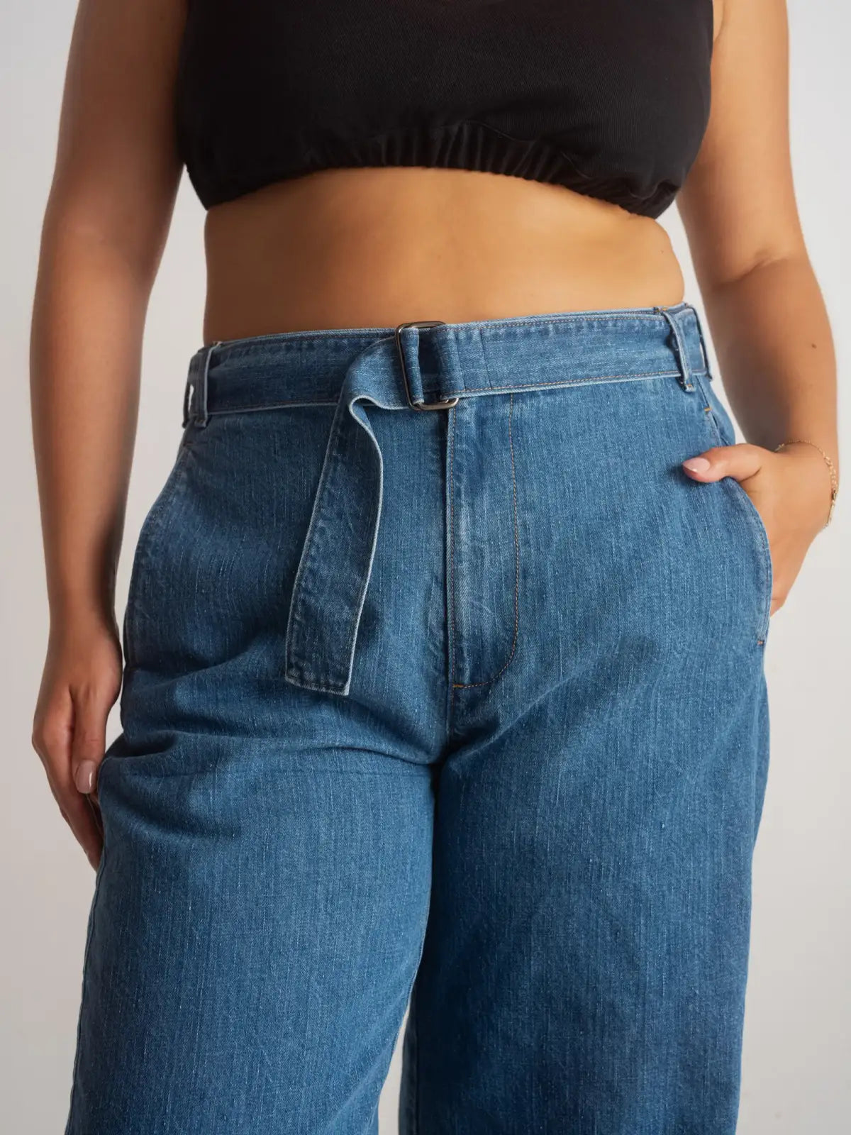 Trouser Sewing Pattern in PDF Format for a High Waist and Sculptural Leg Shape, Including Both Size Ranges