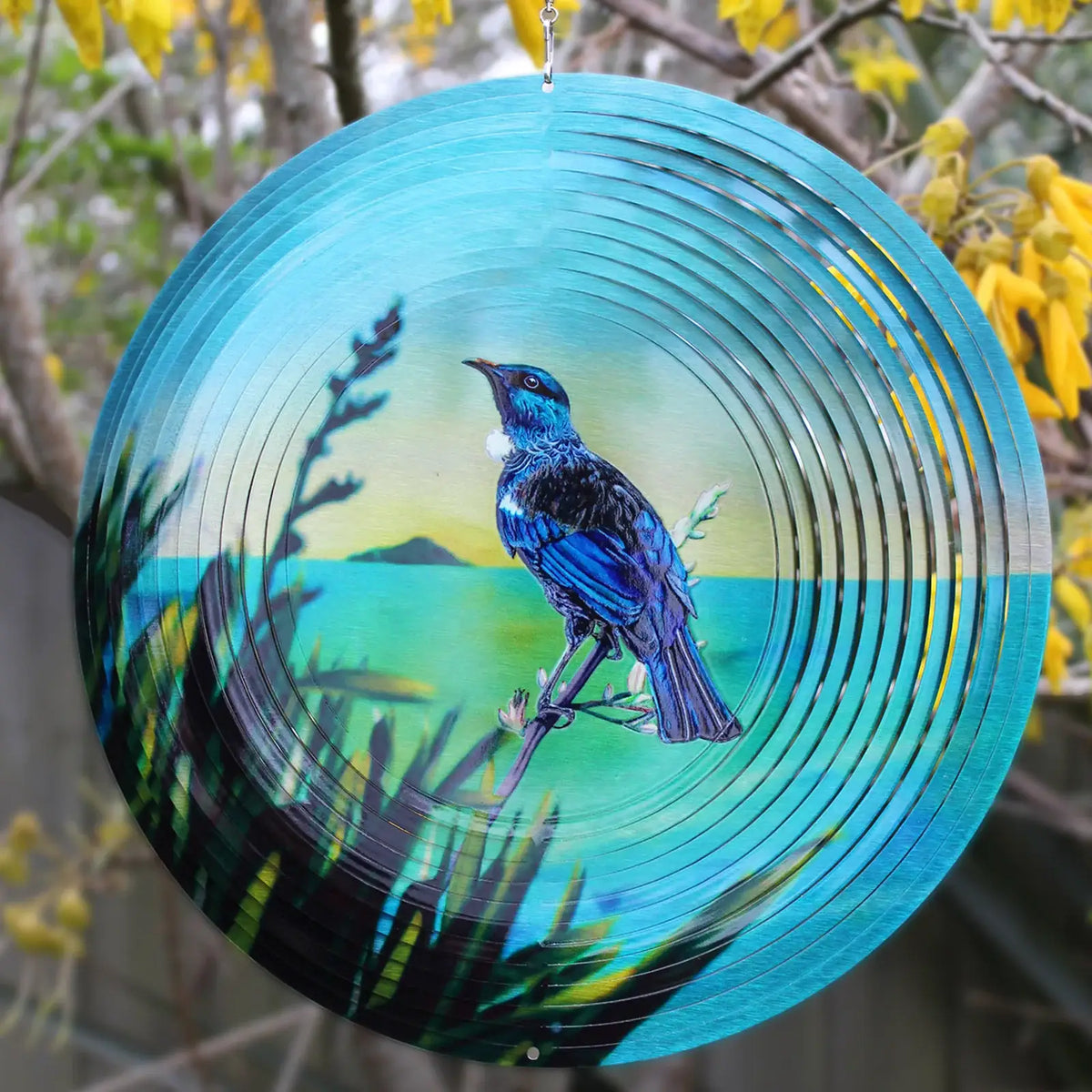 Tūī Bird Wind Spinner