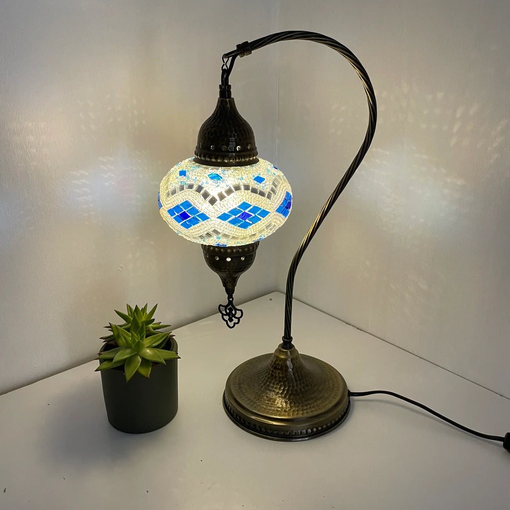 Turkish Mosaic Table Lamp Fixtures in Metal