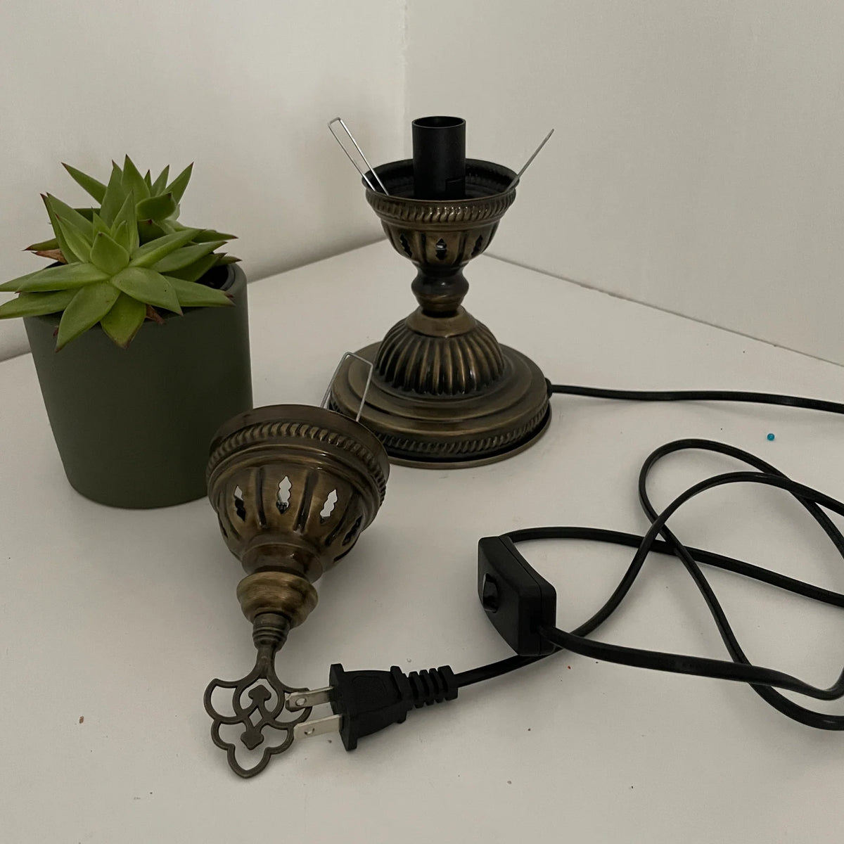 Turkish Mosaic Table Lamp Fixtures in Metal