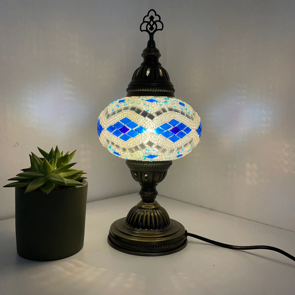 Turkish Mosaic Table Lamp Fixtures in Metal
