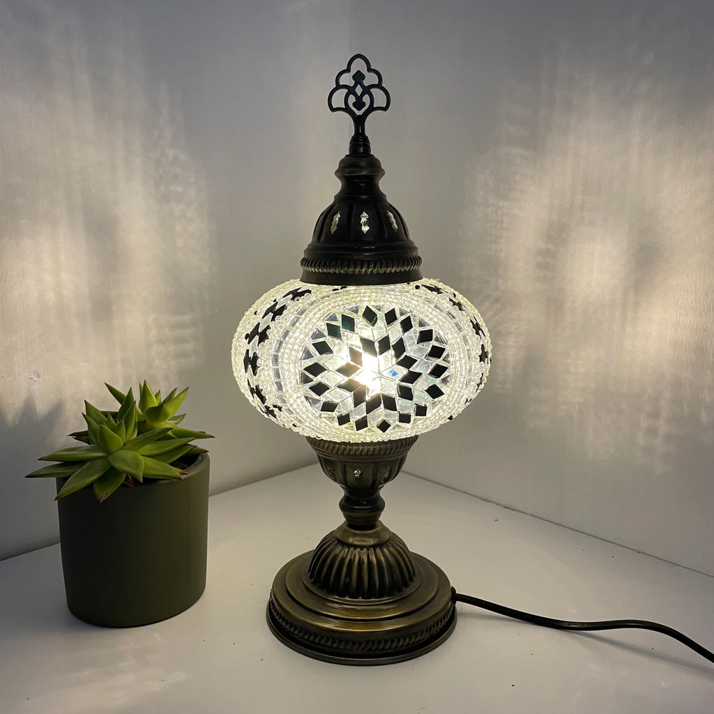 Turkish Mosaic Table Lamp Fixtures in Metal