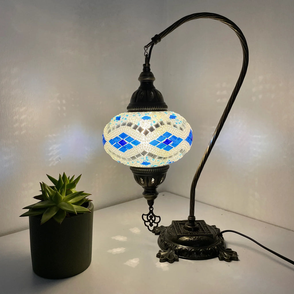 Turkish Mosaic Table Lamp Fixtures in Metal
