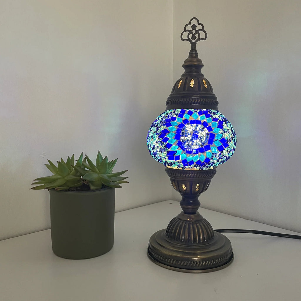 Turkish Mosaic Table Lamp Fixtures in Metal
