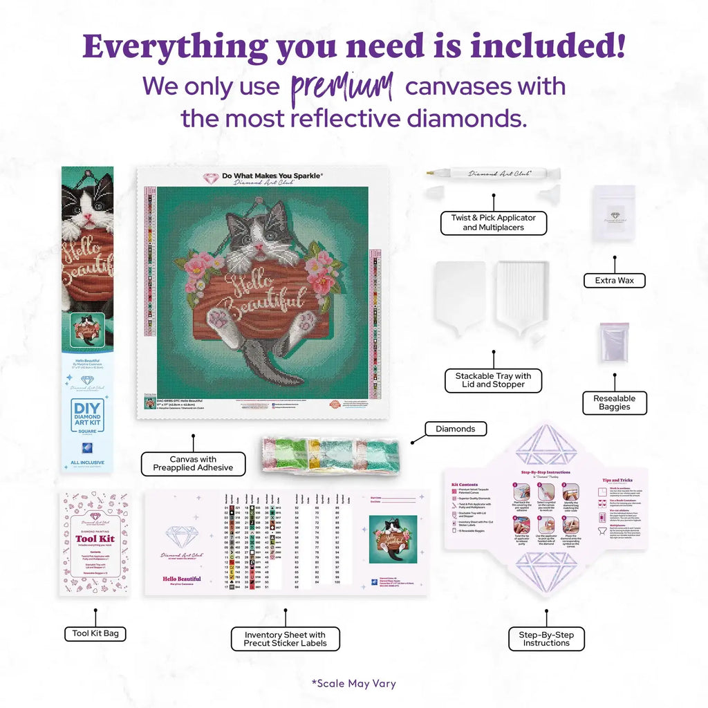 Tuxedo Kitten Diamond Painting Kit