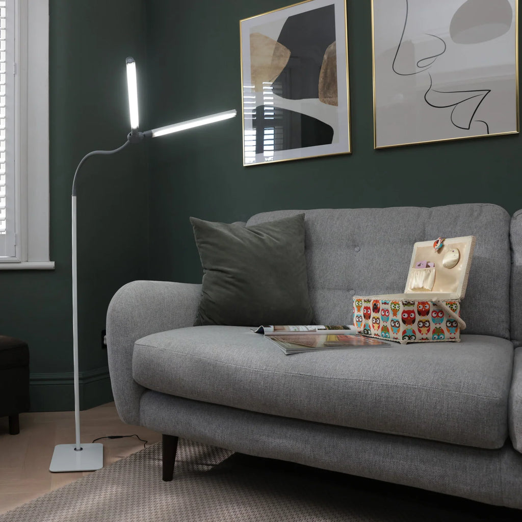 Twin-Shade LED Floor Lamp