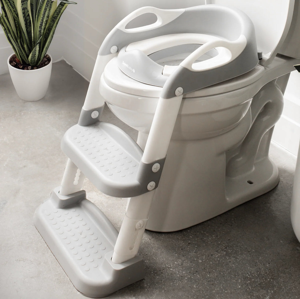 Two-Step Ladder Potty Training Seat, Gray