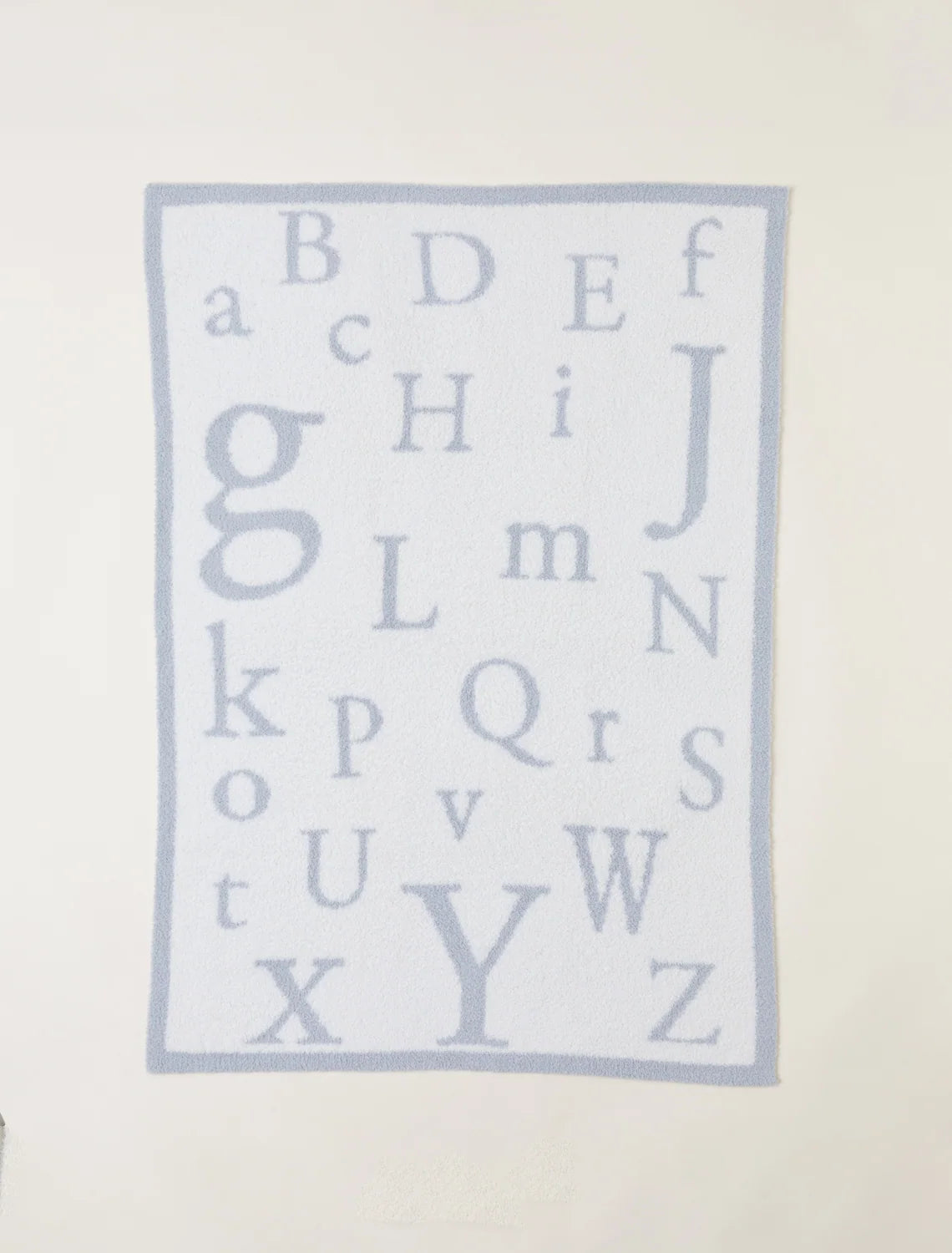Ultra-Soft ABC Blanket in a Medium Weight Knit, 30 x 40 Inches