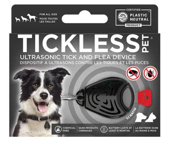 Ultrasonic Flea and Tick Repellent Device, black