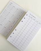 Undated Budget Planner Inserts in Personal Size
