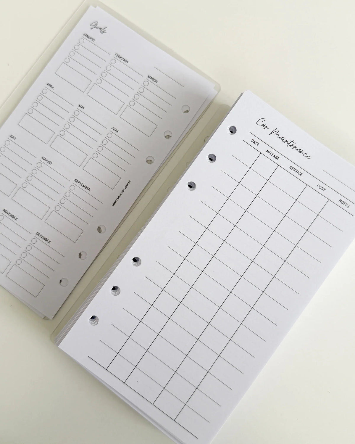 Undated Budget Planner Inserts in Personal Size