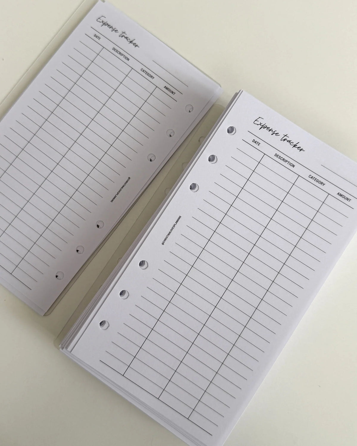Undated Budget Planner Inserts in Personal Size