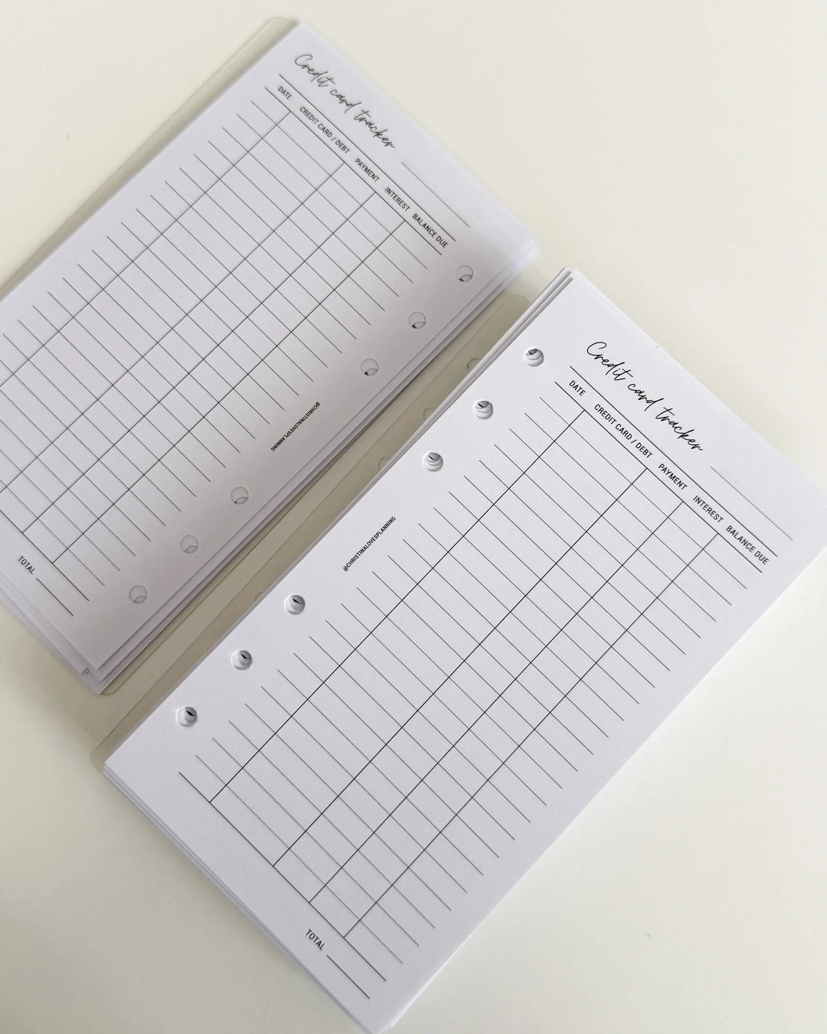 Undated Budget Planner Inserts in Personal Size