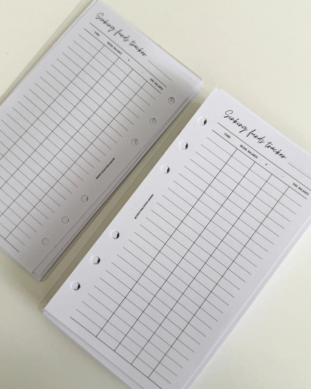 Undated Budget Planner Inserts in Personal Size