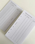 Undated Budget Planner Inserts in Personal Size