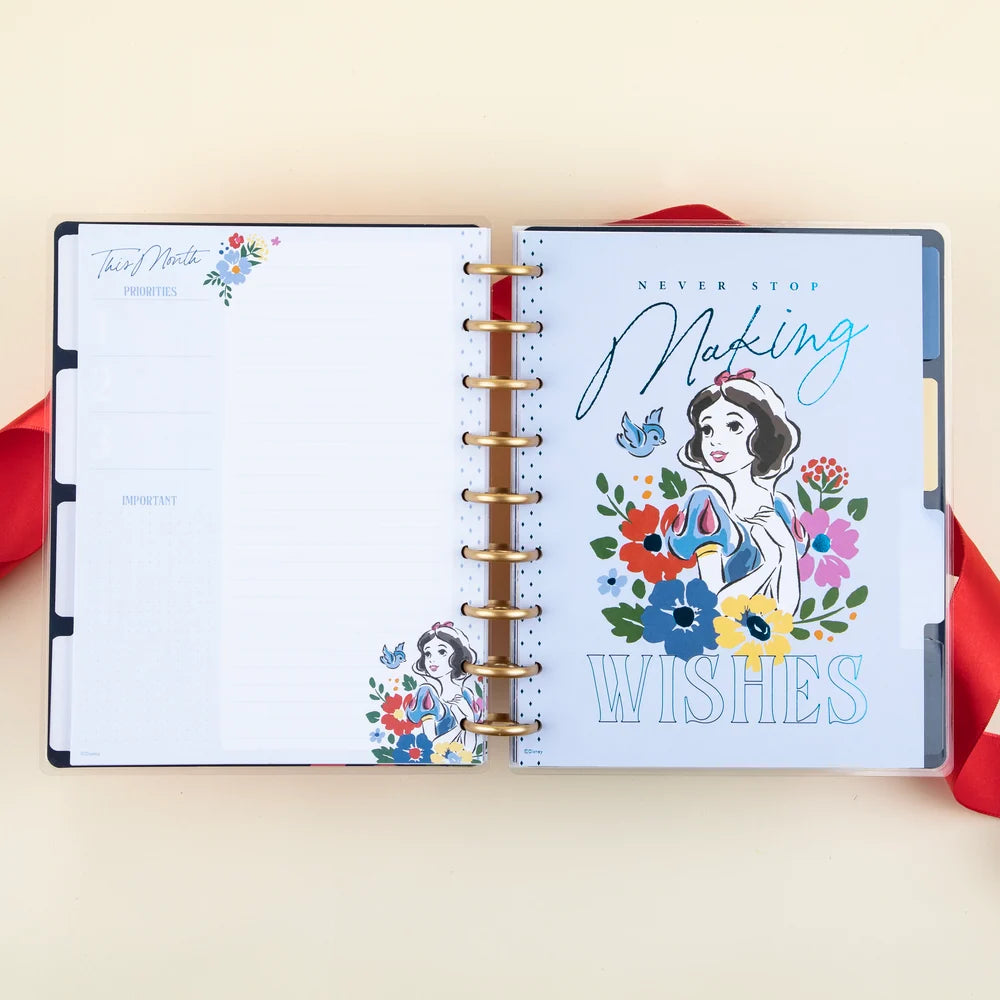 Undated Disney Snow White Classic Planner with 12-Month Vertical Weekly Layout and Disc-Bound Customization