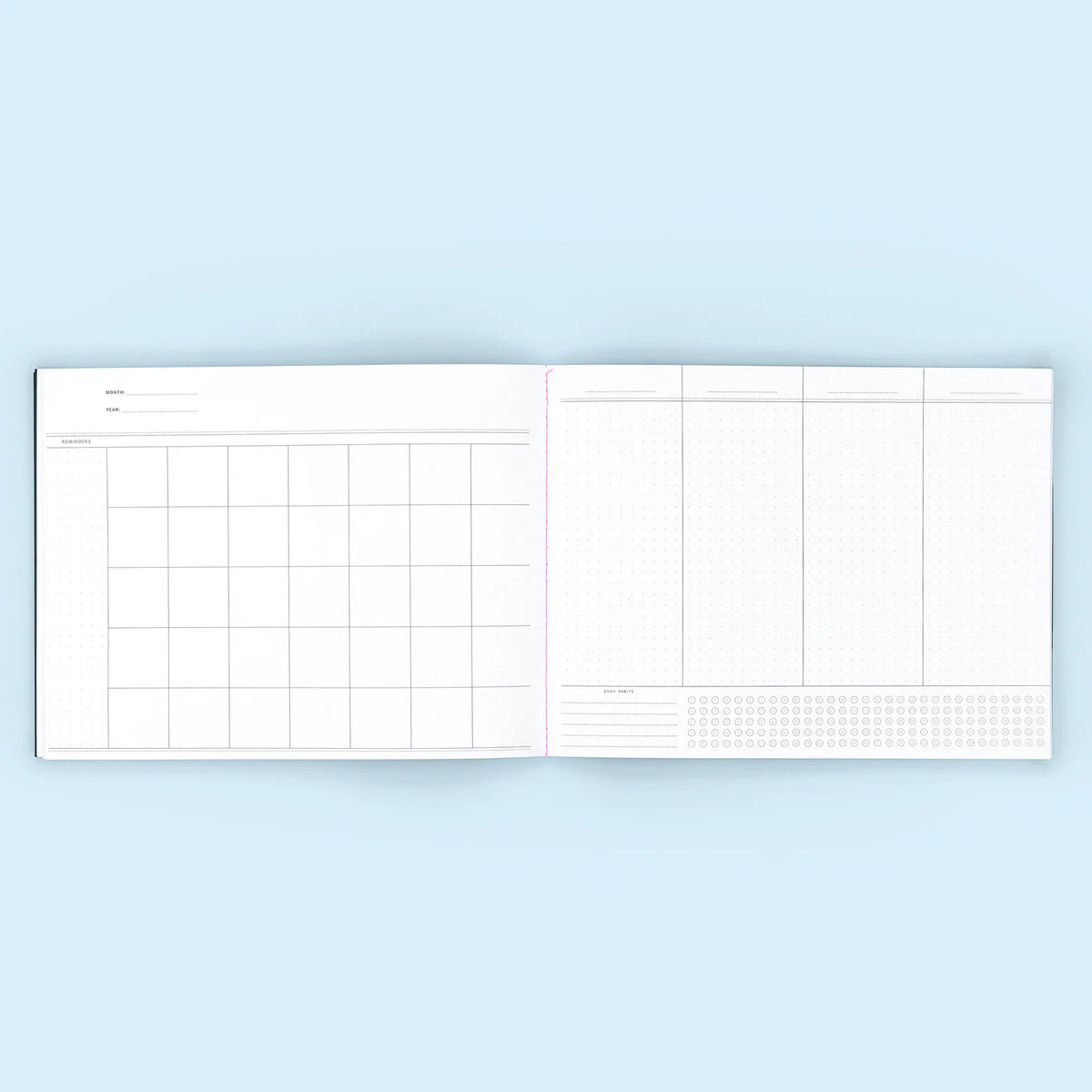 Undated Project Planner with Flexible Category Sections for Organizing Work Projects and Long-Term Goals