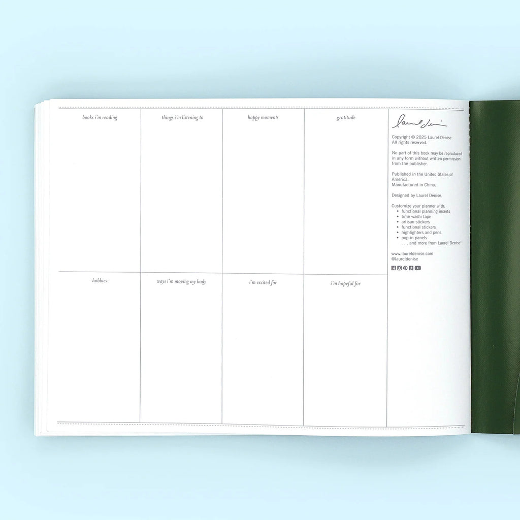 Undated Project Planner with Flexible Category Sections for Organizing Work Projects and Long-Term Goals