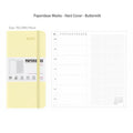Undated Weekly Planner Notebook with Hard Cover, Monthly Calendars, Grid Notes, Dual Bookmarks and — Buttermilk - New Colour