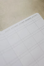 Undated Weekly Planner with a Wipeable Checkers Cover and Equal Space for Weekdays and Weekends