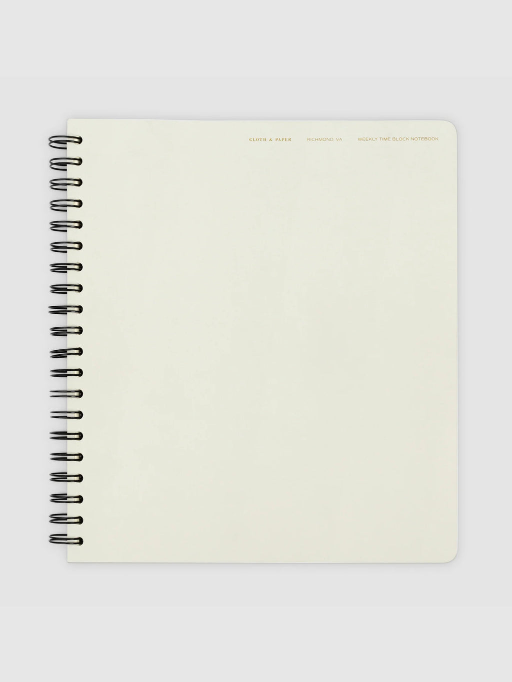 Undated Weekly Time Block Notebook with Monday-Start Schedule, Perforated Pages and Wire-O Binding