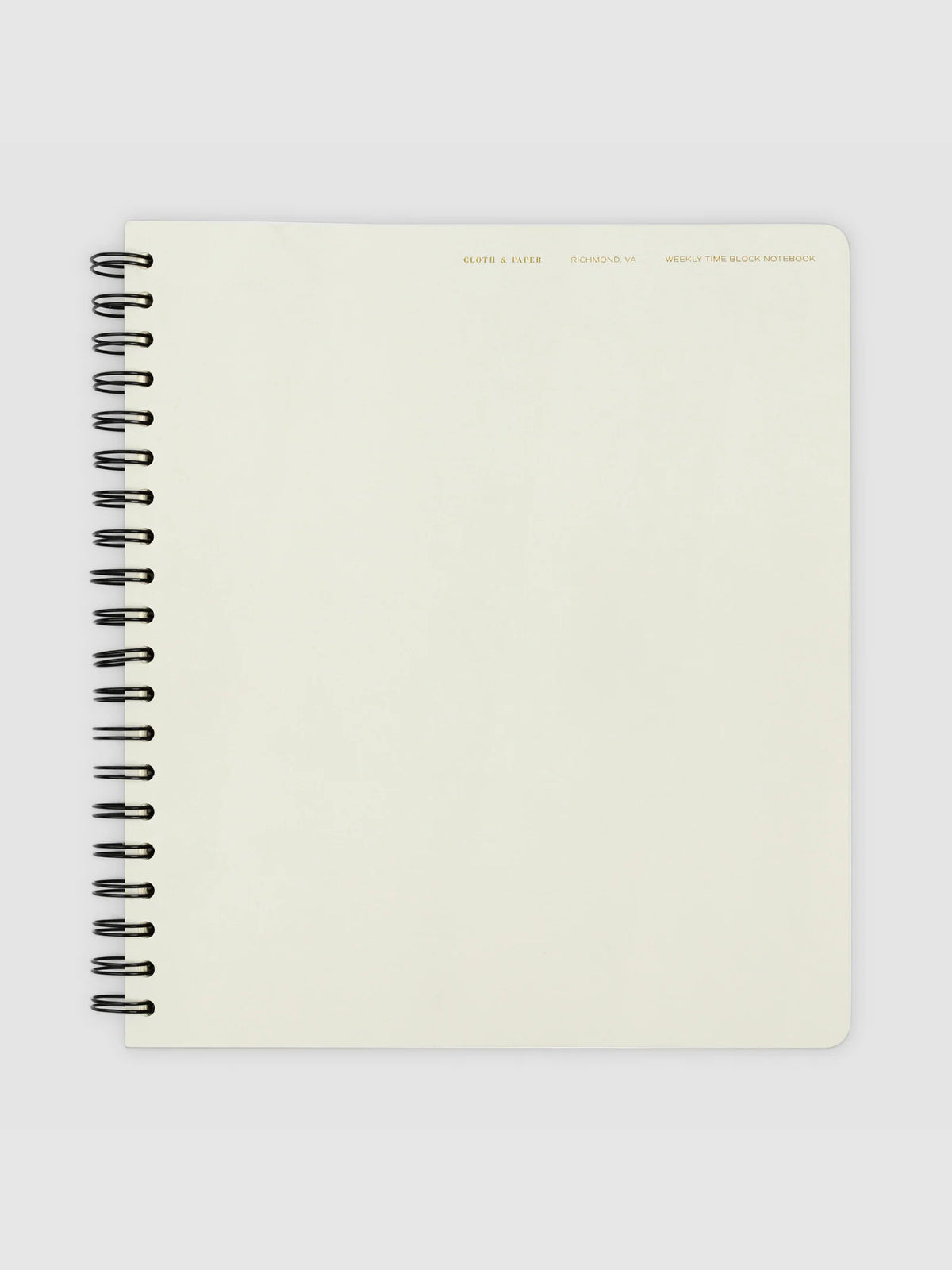 Undated Weekly Time Block Notebook with Monday-Start Schedule, Perforated Pages and Wire-O Binding