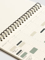 Undated Weekly Time Block Notebook with Monday-Start Schedule, Perforated Pages and Wire-O Binding
