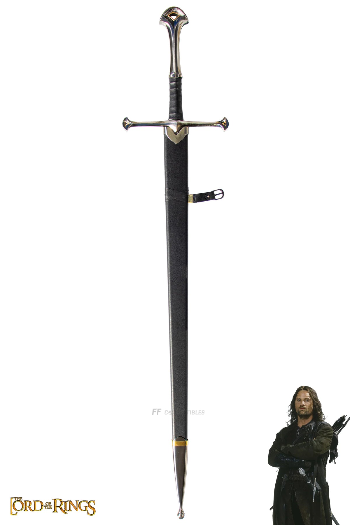 Unsharpened Anduril Collectible Sword in Mirror-Finish 440