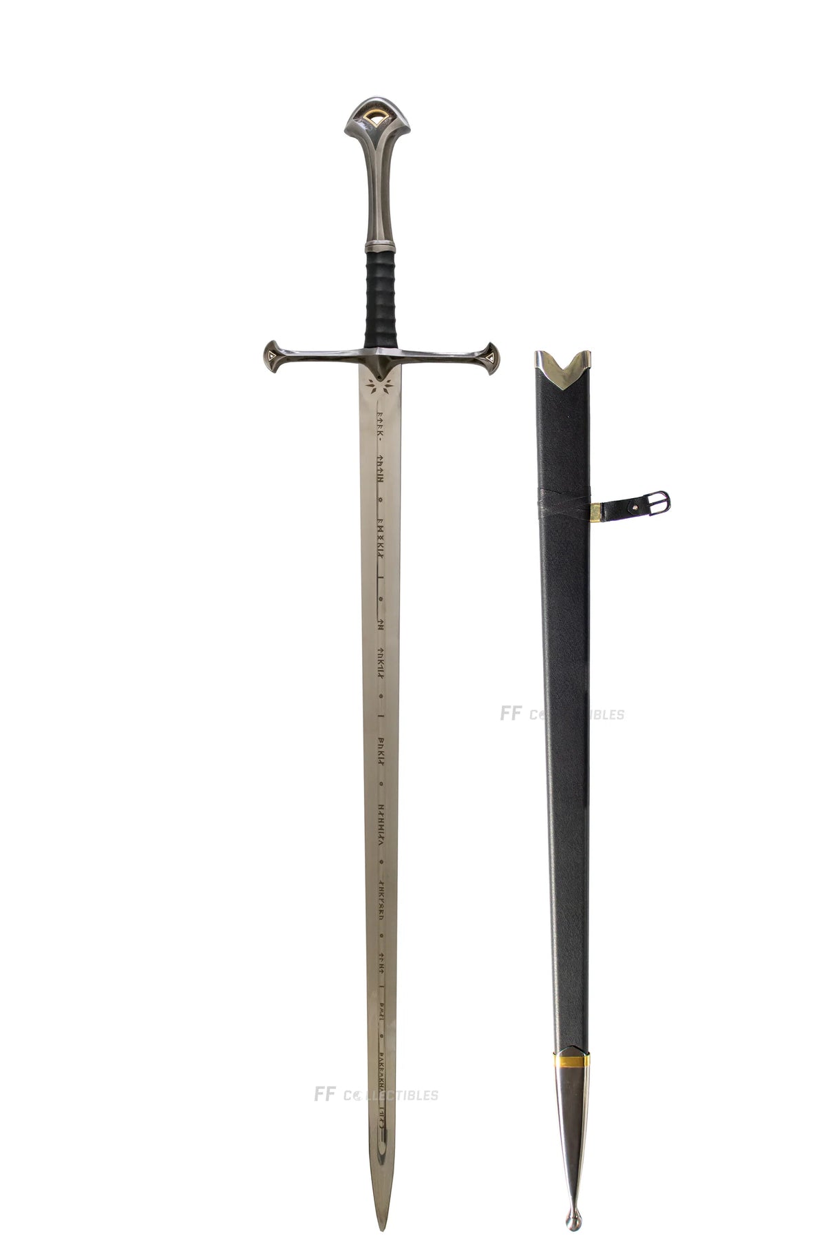 Unsharpened Anduril Collectible Sword in Mirror-Finish 440