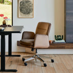 Upholstered Ergonomic Chair with a Foam-and-Coil Cushion and Integrated Lumbar Support, Open Box