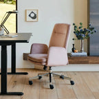 Upholstered Ergonomic Chair with a Foam-and-Coil Cushion and Integrated Lumbar Support, Open Box