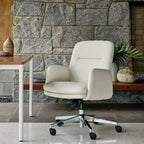 Upholstered Ergonomic Chair with a Foam-and-Coil Cushion and Integrated Lumbar Support, Open Box