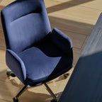 Upholstered Ergonomic Chair with a Foam-and-Coil Cushion and Integrated Lumbar Support, Open Box