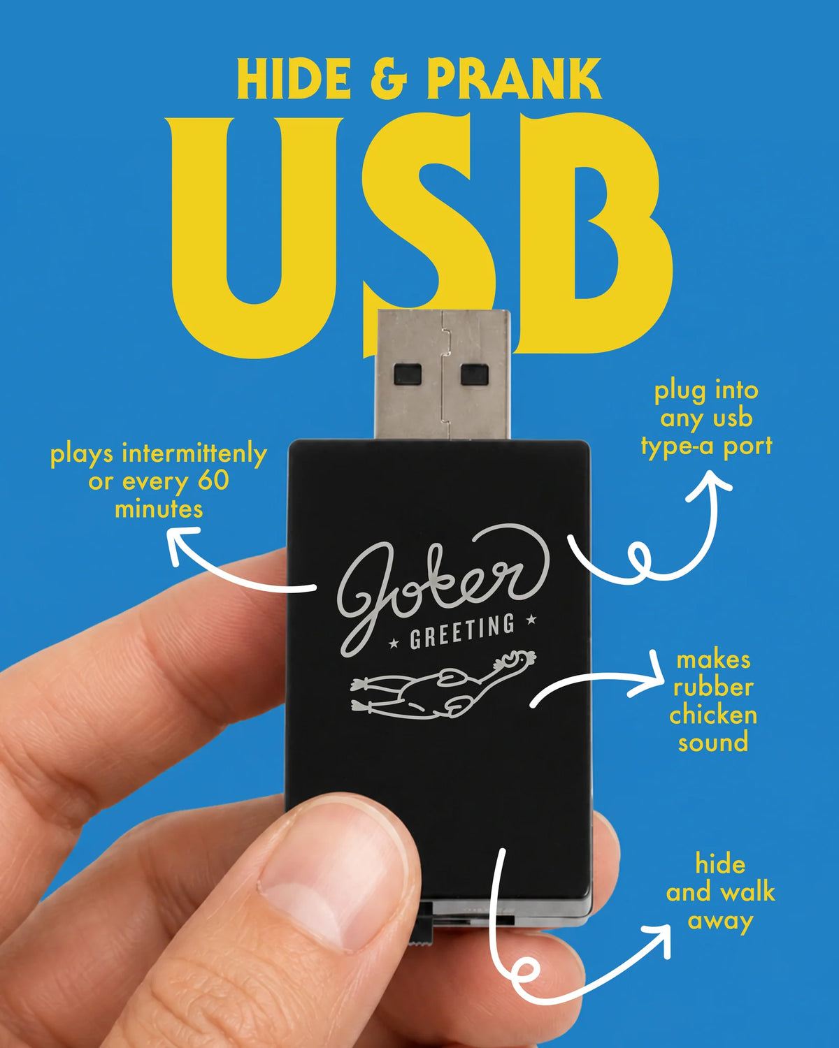 USB Rubber Chicken Prank Device