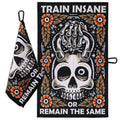 Utility Towel for Workouts and Outdoor Wipe-Downs in Quick-Drying Waffle Polyester with Carabiner