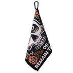 Utility Towel for Workouts and Outdoor Wipe-Downs in Quick-Drying Waffle Polyester with Carabiner