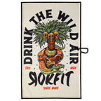 Utility Towel with Waffle-Textured Polyester, Carabiner Clip and Double-Sided Printed Design for Gym, Work and Outdoors