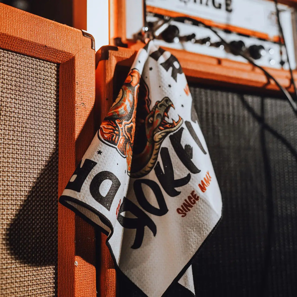 Utility Towel with Waffle-Textured Polyester, Carabiner Clip and Double-Sided Printed Design for Gym, Work and Outdoors