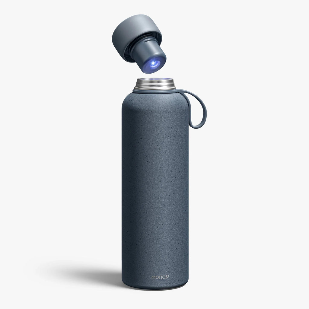 UVC Purifying Stainless Steel Water Bottle with USB-C Charging, Vacuum Insulation and 500 mL or 750 mL Sizes