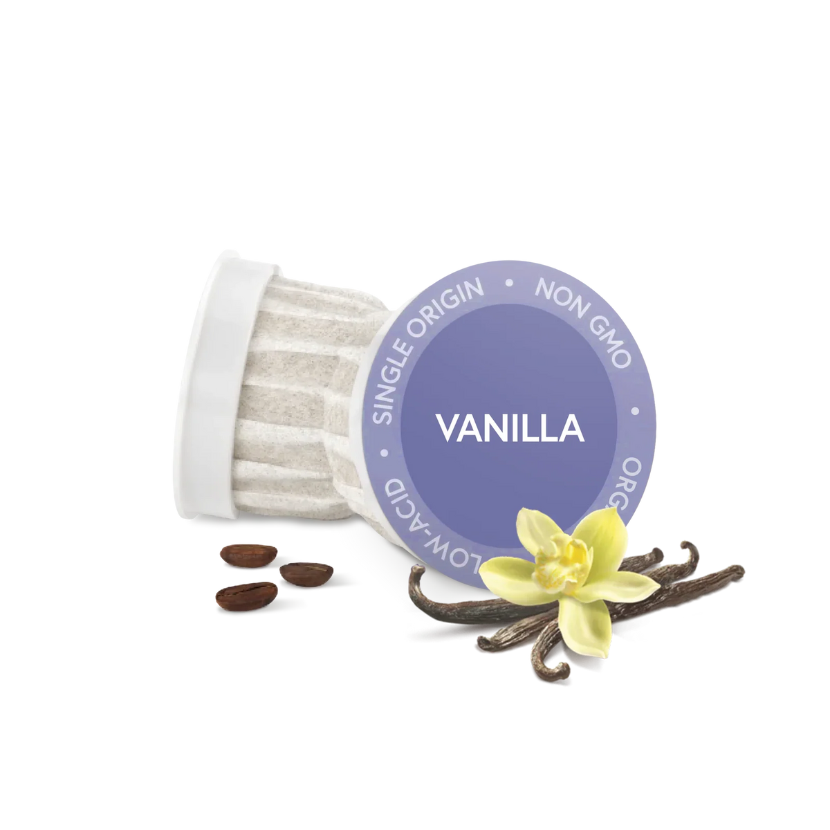 Vanilla Coffee Pods for K-Machine, 24 Medium Roast Single-Serve Pods for Smooth Everyday Brewing