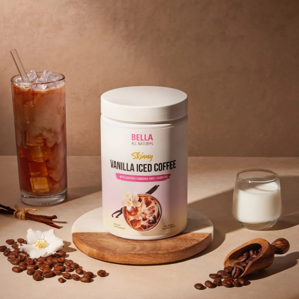 Vanilla Iced Coffee Powder with Arabica Coffee, L-Carnitine and Garcinia Cambogia for a Cold Coffee Routine