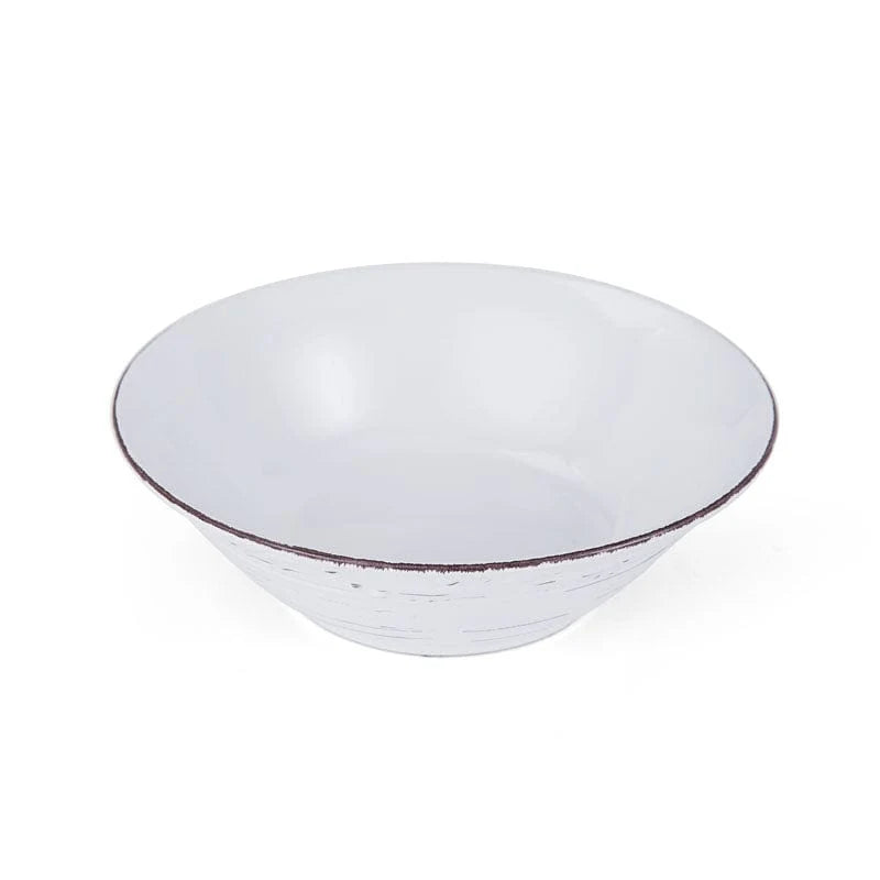 Vegetable Serving Bowl in Trellis White Stoneware