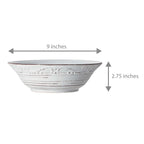 Vegetable Serving Bowl in Trellis White Stoneware