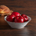 Vegetable Serving Bowl in Trellis White Stoneware