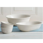 Vegetable Serving Bowl in White Stoneware