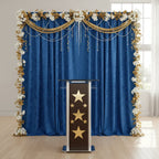 Velvet Backdrop Curtain Panel in Royal Blue, 10 ft Tall x 52 in
