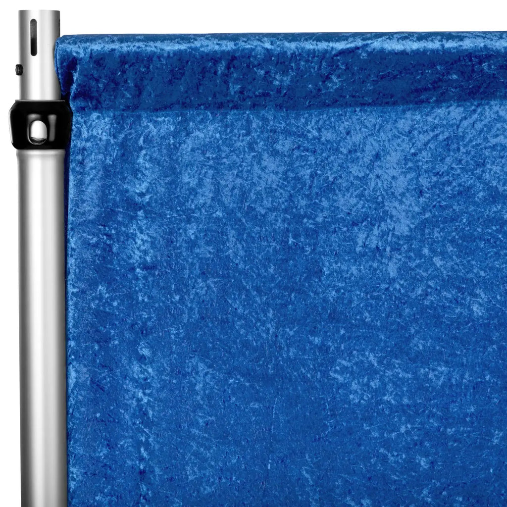 Velvet Backdrop Curtain Panel in Royal Blue, 10 ft Tall x 52 in