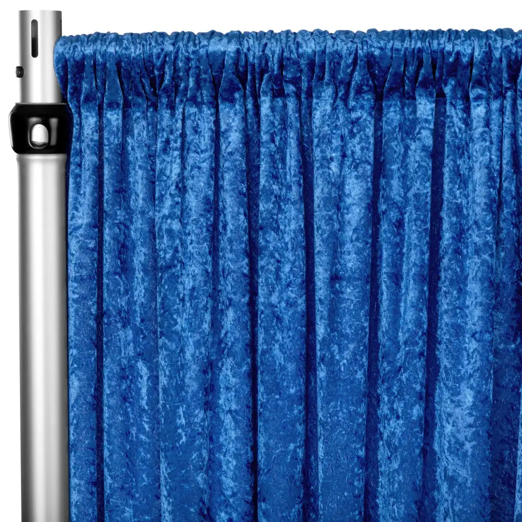 Velvet Backdrop Curtain Panel in Royal Blue, 10 ft Tall x 52 in